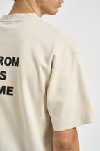 T-shirt uomo girocollo beige TS203 CO002MT DROLE DE MONSIEUR 