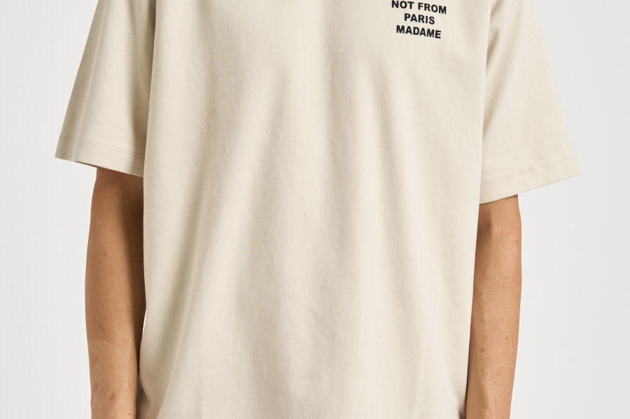 T-shirt uomo girocollo beige TS203 CO002MT DROLE DE MONSIEUR 