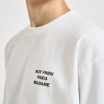 T-shirt uomo girocollo bianca TS203 CO002OPW DROLE DE MONSIEUR 