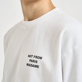 T-shirt uomo girocollo bianca TS203 CO002OPW DROLE DE MONSIEUR 
