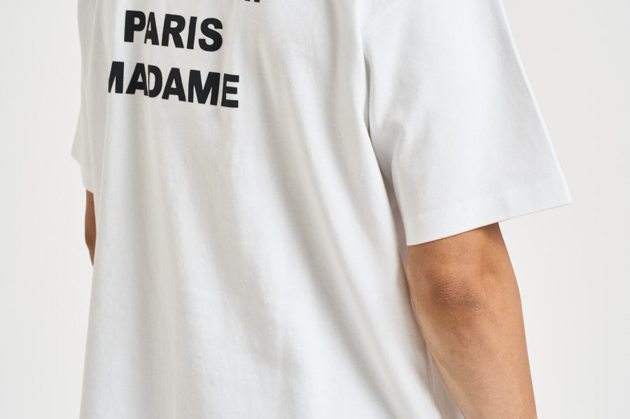 T-shirt uomo girocollo bianca TS203 CO002OPW DROLE DE MONSIEUR 