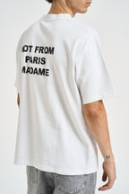 T-shirt uomo girocollo bianca TS203 CO002OPW DROLE DE MONSIEUR 