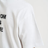 T-shirt uomo girocollo bianca TS203 CO002OPW DROLE DE MONSIEUR 
