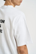 T-shirt uomo girocollo bianca TS203 CO002OPW DROLE DE MONSIEUR 