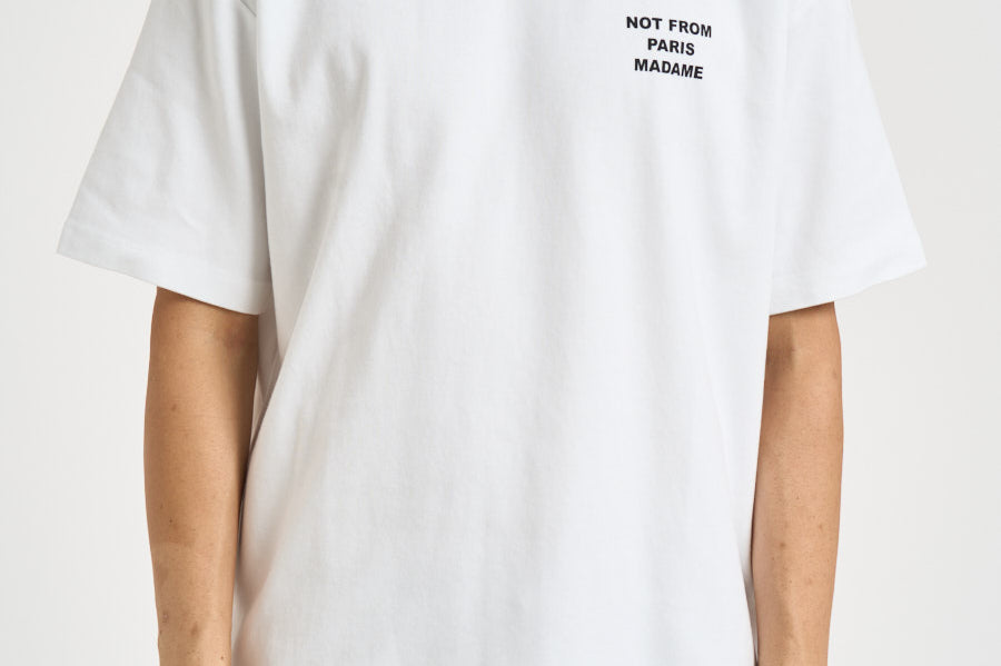T-shirt uomo girocollo bianca TS203 CO002OPW DROLE DE MONSIEUR 