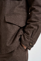 Giacca uomo Sahariana con tasche marrone GBTN12 N047MORO ELEVENTY 