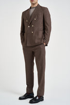 Blazer uomo doppiopetto marrone mélange GIAK10 N047MORO ELEVENTY 