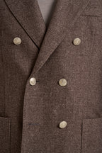 Blazer uomo doppiopetto marrone mélange GIAK10 N047MORO ELEVENTY 
