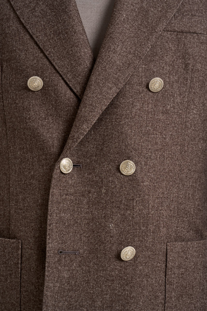 Blazer uomo doppiopetto marrone mélange GIAK10 N047MORO ELEVENTY 