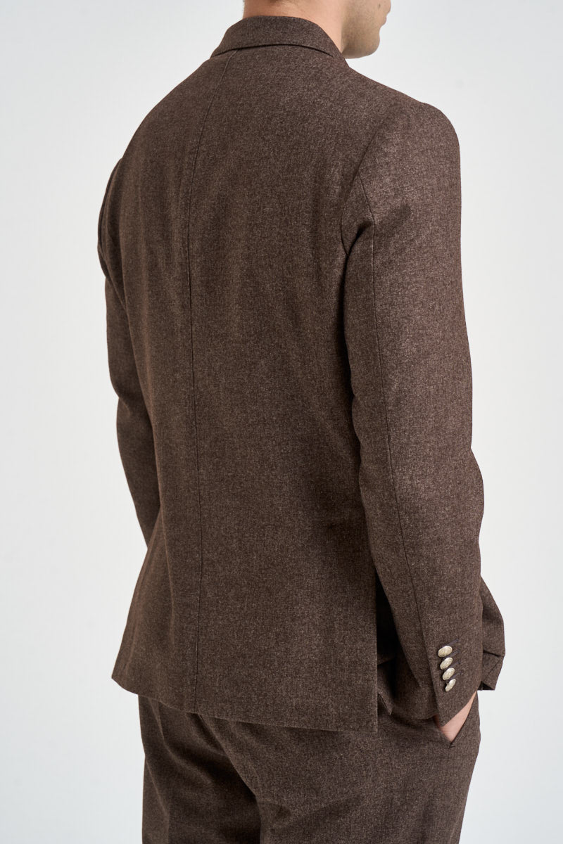 Blazer uomo doppiopetto marrone mélange GIAK10 N047MORO ELEVENTY 