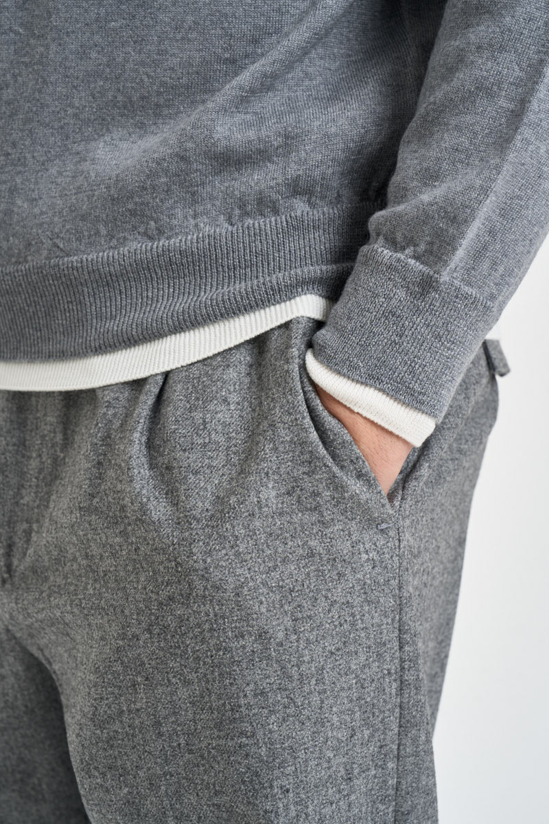 Maglione uomo girocollo grigio mélange MAGN56 N037GRIGIOCHIAROAVORIO ELEVENTY 