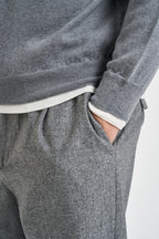Maglione uomo girocollo grigio mélange MAGN56 N037GRIGIOCHIAROAVORIO ELEVENTY 