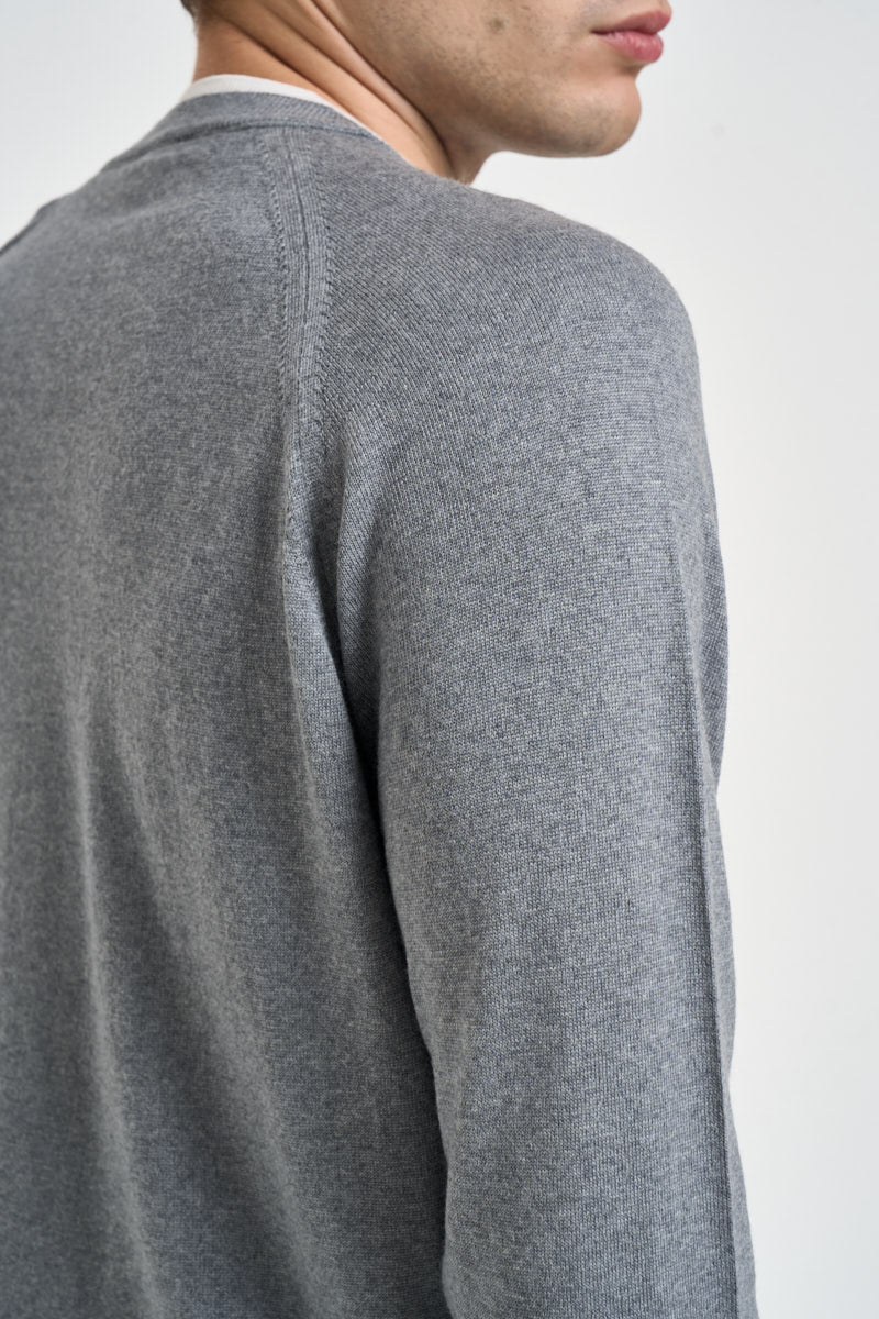 Maglione uomo girocollo grigio mélange MAGN56 N037GRIGIOCHIAROAVORIO ELEVENTY 