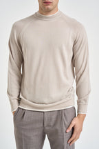 Maglione uomo girocollo tortora chiaro MAGN56 N037SABBIAAVORIO ELEVENTY 