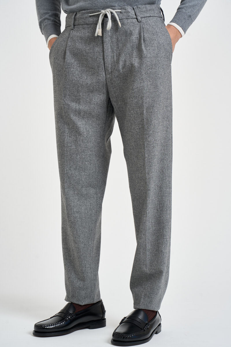 Pantaloni uomo sartoriali con coulisse grigio mélange PANG03 N047GRIGIOMEDIO ELEVENTY 