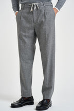 Pantaloni uomo sartoriali con coulisse grigio mélange PANG03 N047GRIGIOMEDIO ELEVENTY 