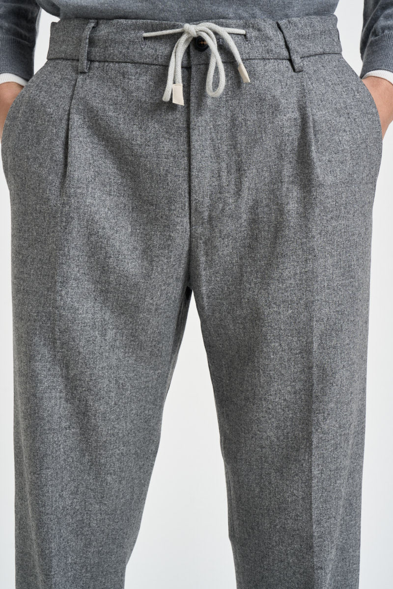 Pantaloni uomo sartoriali con coulisse grigio mélange PANG03 N047GRIGIOMEDIO ELEVENTY 
