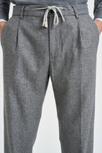 Pantaloni uomo sartoriali con coulisse grigio mélange PANG03 N047GRIGIOMEDIO ELEVENTY 
