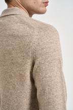 Maglione uomo polo beige mélange POLN03 N013SABBIA ELEVENTY 