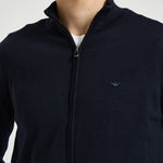 Felpa uomo con zip blu navy EM004379 AF23421UB118 EMPORIO ARMANI 