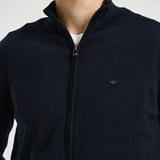 Felpa uomo con zip blu navy EM004379 AF23421UB118 EMPORIO ARMANI 