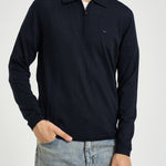 Polo uomo con zip blu navy EM004381 AF23421UB118 EMPORIO ARMANI 