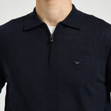 Polo uomo con zip blu navy EM004381 AF23421UB118 EMPORIO ARMANI 