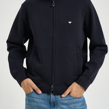 Felpa uomo con zip blu navy EM004536 AF10013UB118 EMPORIO ARMANI 