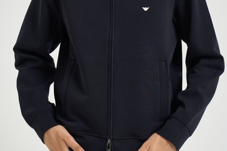Felpa uomo con zip blu navy EM004536 AF10013UB118 EMPORIO ARMANI 