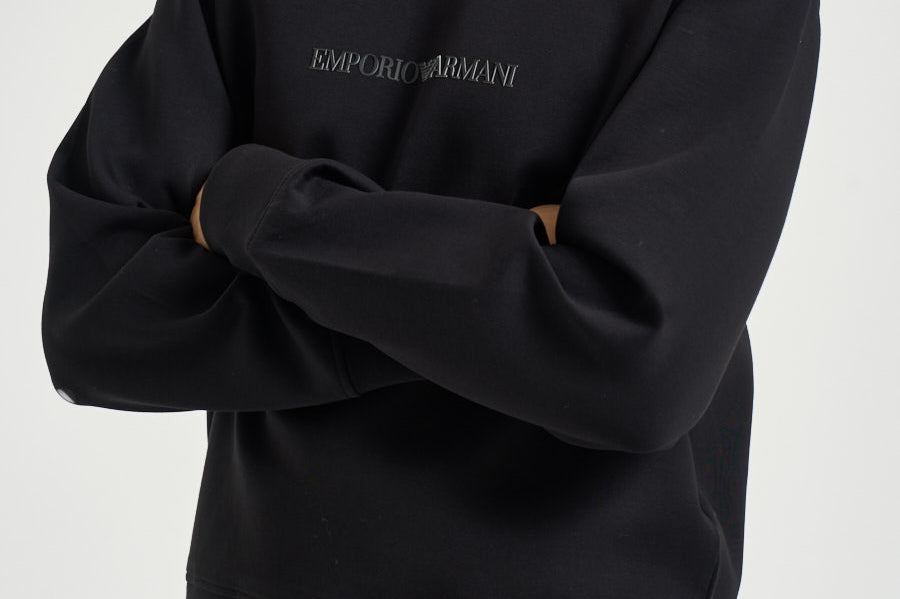 Felpa uomo con logo nera EM004541 AF10013MC540 EMPORIO ARMANI 