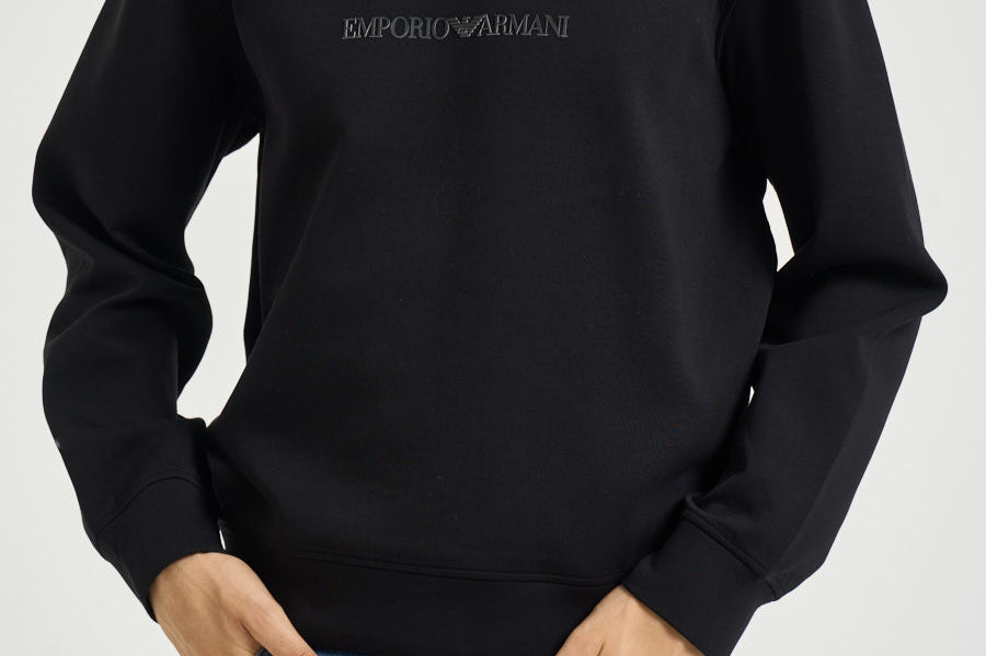 Felpa uomo con logo nera EM004541 AF10013MC540 EMPORIO ARMANI 