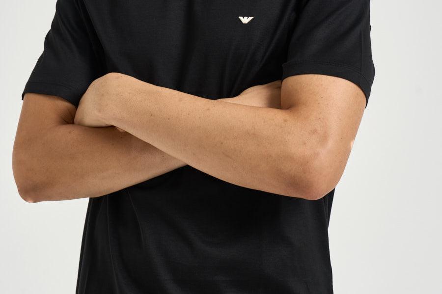 T-shirt uomo con logo nera EM004592 AF13747UC001 EMPORIO ARMANI 