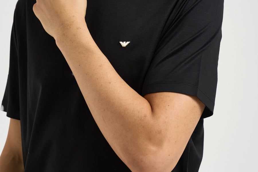 T-shirt uomo con logo nera EM004592 AF13747UC001 EMPORIO ARMANI 