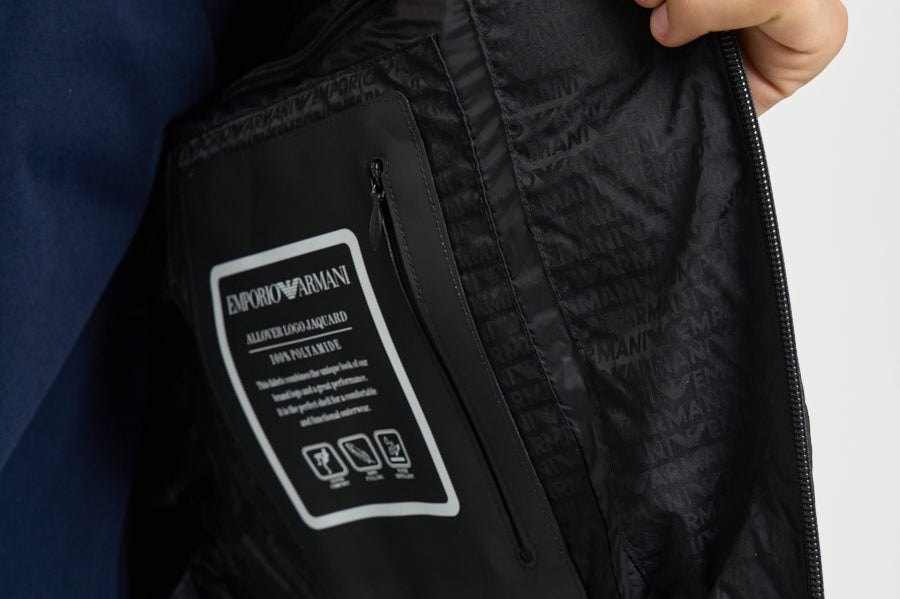 Piumino uomo trapuntato nero EM004954 AF15384UC001 EMPORIO ARMANI 