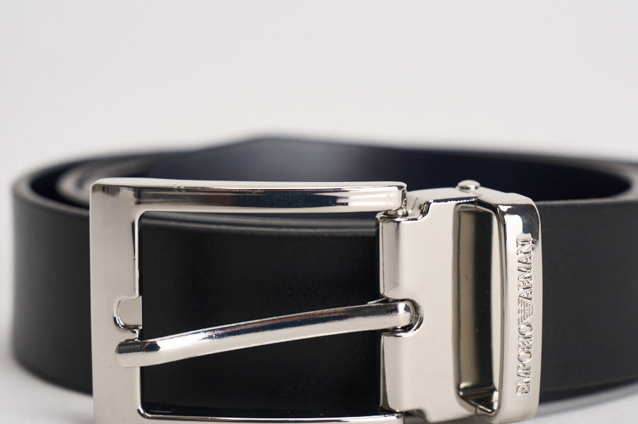 Cintura uomo nera in pelle EM007192 AF29183MC424 EMPORIO ARMANI 