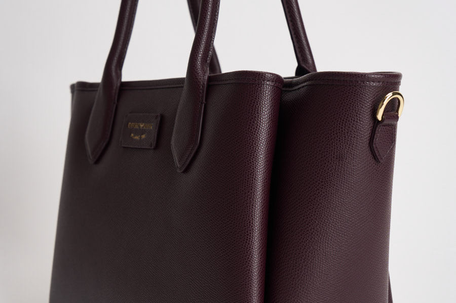 Borsa donna shopper in ecopelle bordeaux EW002329 AF17799M5185 EMPORIO ARMANI 