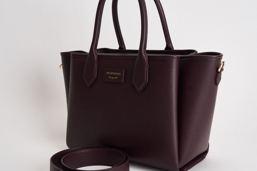Borsa donna shopper in ecopelle bordeaux EW002329 AF17799M5185 EMPORIO ARMANI 