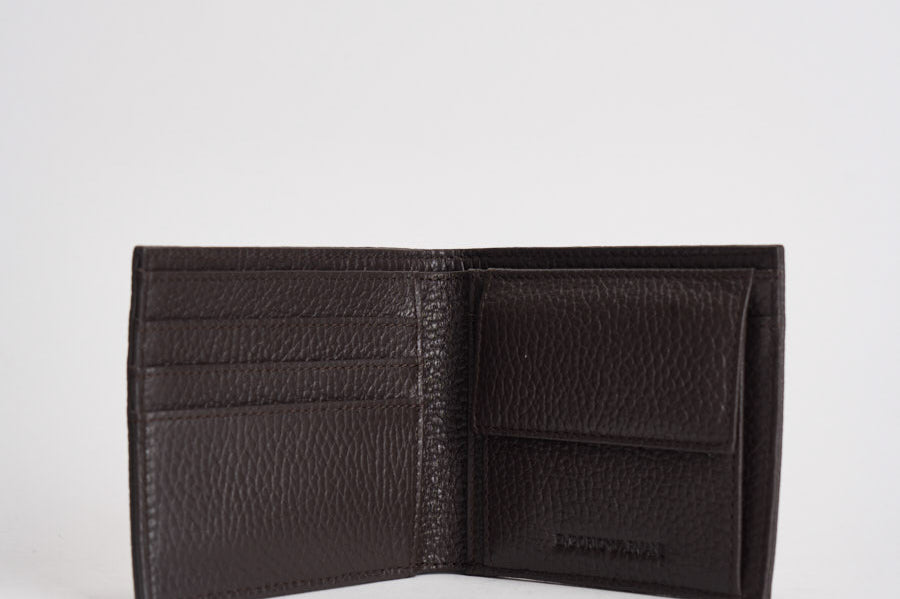 Portafoglio uomo in pelle marrone Y4R167 Y068EU6030 EMPORIO ARMANI 