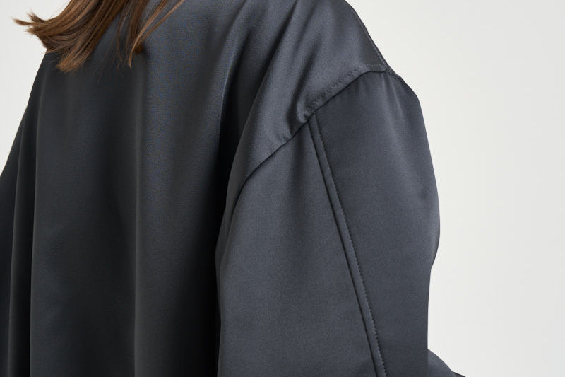 Bomber donna effetto raso grigio antracite 30252311 80 FEDERICA TOSI 