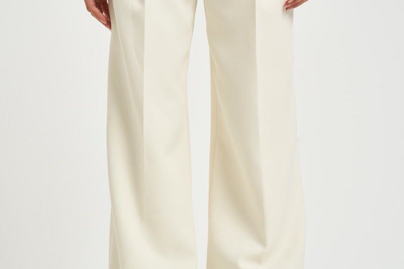 Pantaloni donna Cady gamba ampia panna 30804313 02 FEDERICA TOSI 