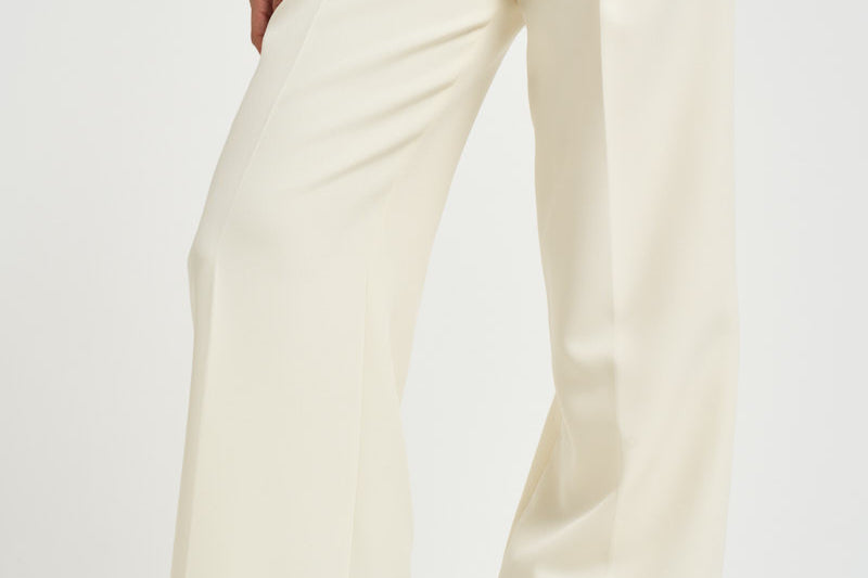 Pantaloni donna Cady gamba ampia panna 30804313 02 FEDERICA TOSI 