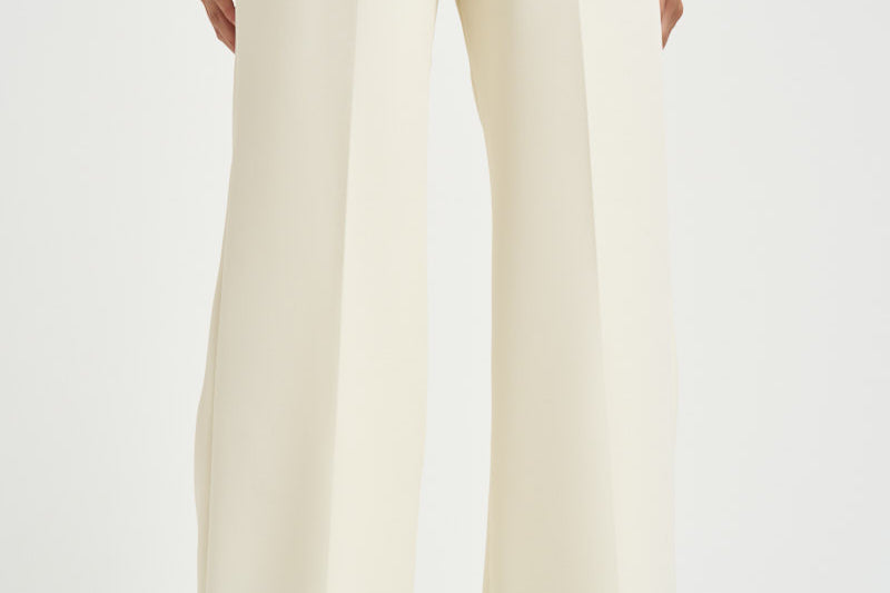 Pantaloni donna Cady gamba ampia panna 30804313 02 FEDERICA TOSI 