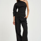 Blusa donna Cady monospalla nera 31102313 29 FEDERICA TOSI 