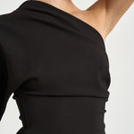 Blusa donna Cady monospalla nera 31102313 29 FEDERICA TOSI 