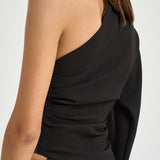 Blusa donna Cady monospalla nera 31102313 29 FEDERICA TOSI 