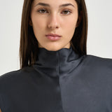 Abito donna mini smanicato grigio antracite 31211311 80 FEDERICA TOSI 