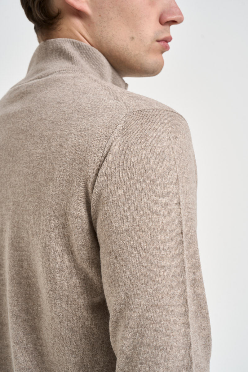 Cardigan uomo full-zip beige FZ1ML WC12R061 FILIPPO DE LAURENTIIS 
