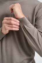 Maglia uomo girocollo in lana merino tortora GC1ML RM16R922 FILIPPO DE LAURENTIIS 