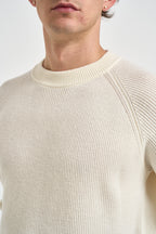Maglia uomo girocollo costa inglese panna GC1MLR WC12I020 FILIPPO DE LAURENTIIS 