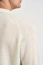 Maglia uomo girocollo costa inglese panna GC1MLR WC12I020 FILIPPO DE LAURENTIIS 